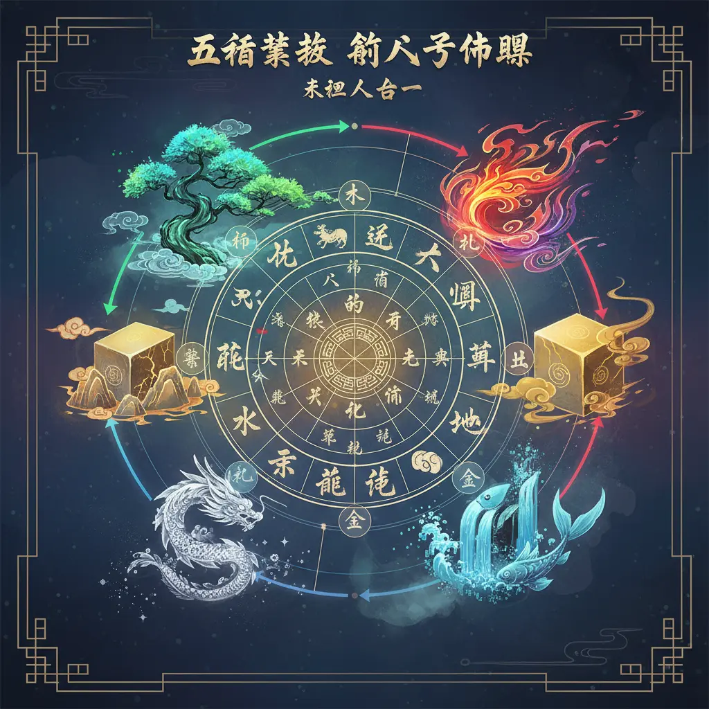 算八字命盤 - 五行結構