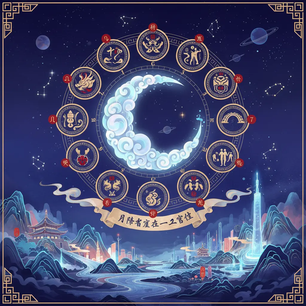 十二宮位 - 月亮星座