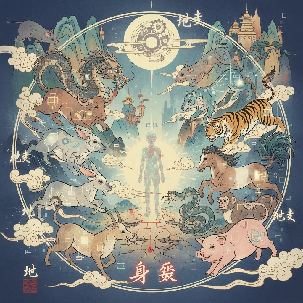 日主身衰 - 地支