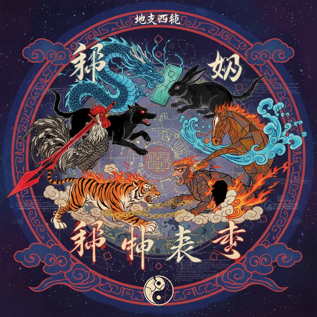 邢沖剋害 - 地支四絕