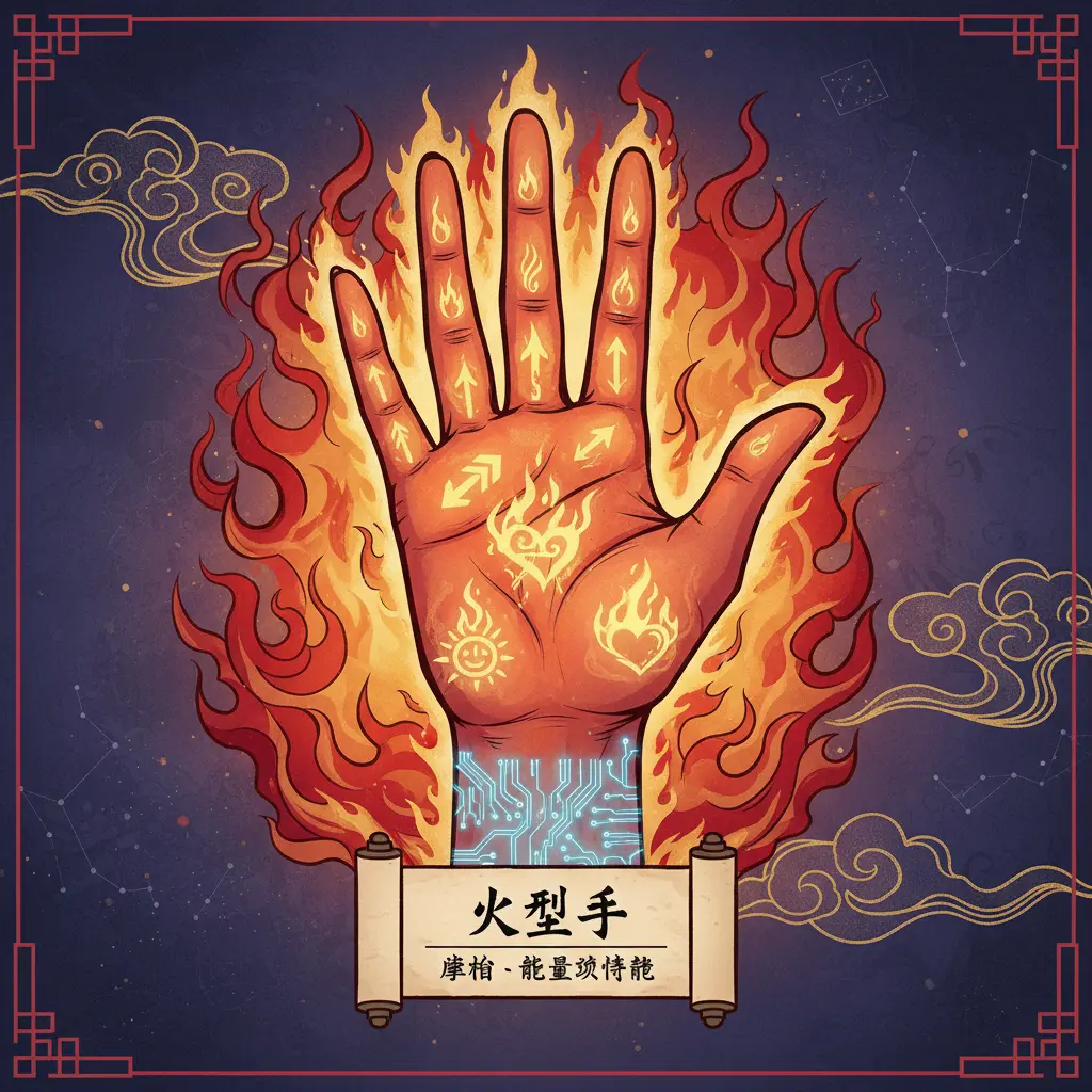 掌相 - 火型手