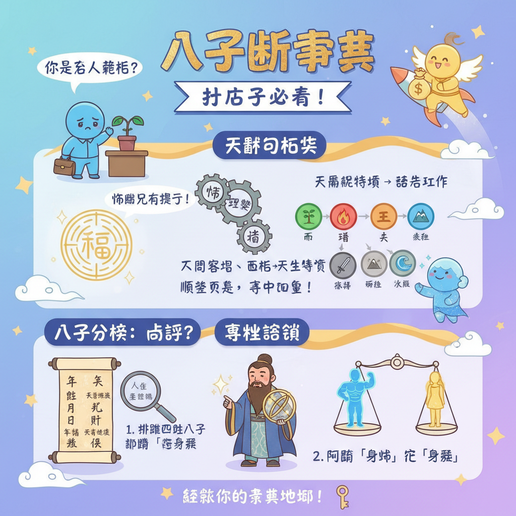 命運八字五行十神風水易經玄學命理學手相術數改運方法格局判斷八字分析命盤結構命中職業財官印命理教學身旺身弱人生規劃事業預測