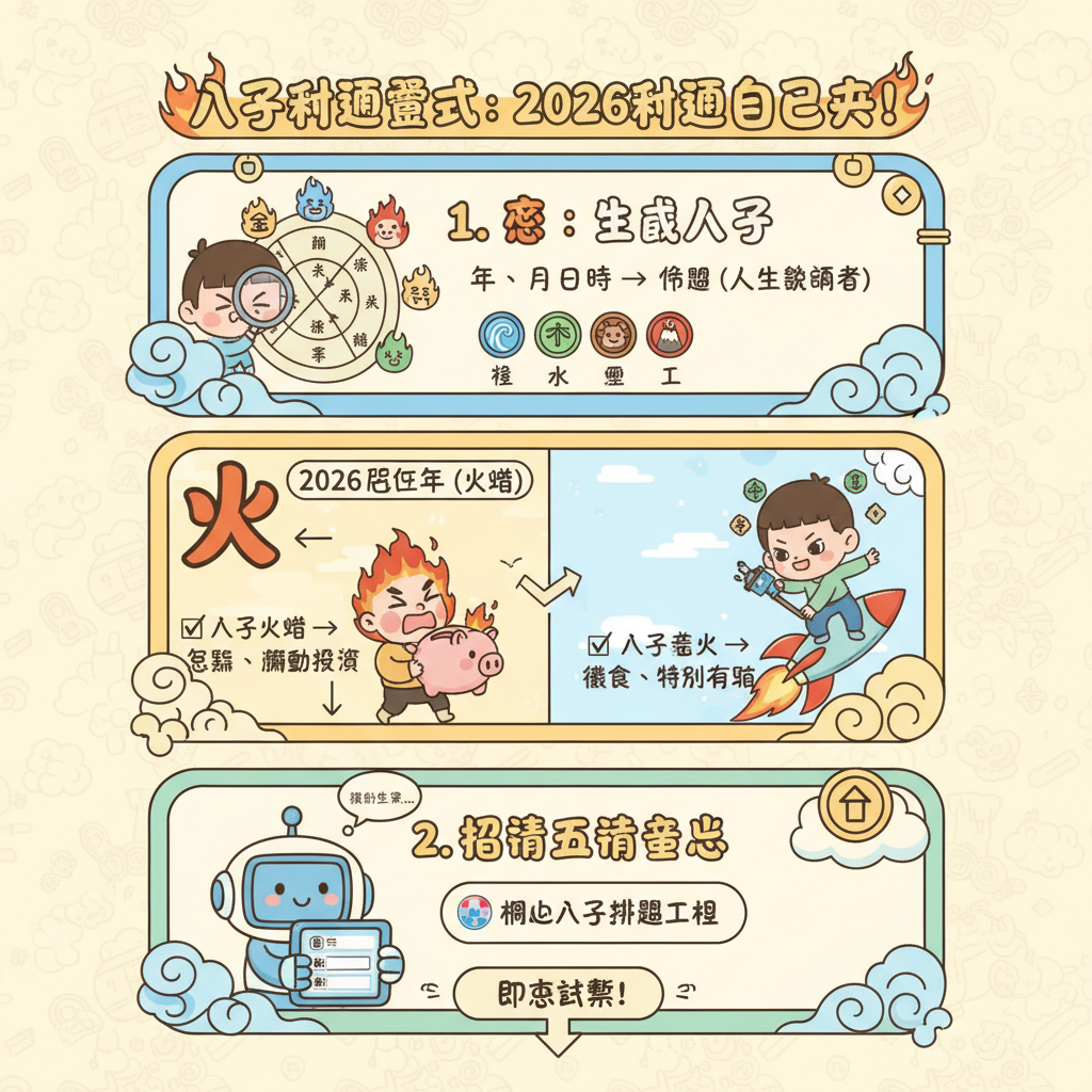 八字星座流年姓名學生肖運勢生辰八字黃曆算命紫微鬥數八字分析姓名測試吉日查詢犯太歲開運方法八字排盤提升財運五行查詢財運測試財運預測