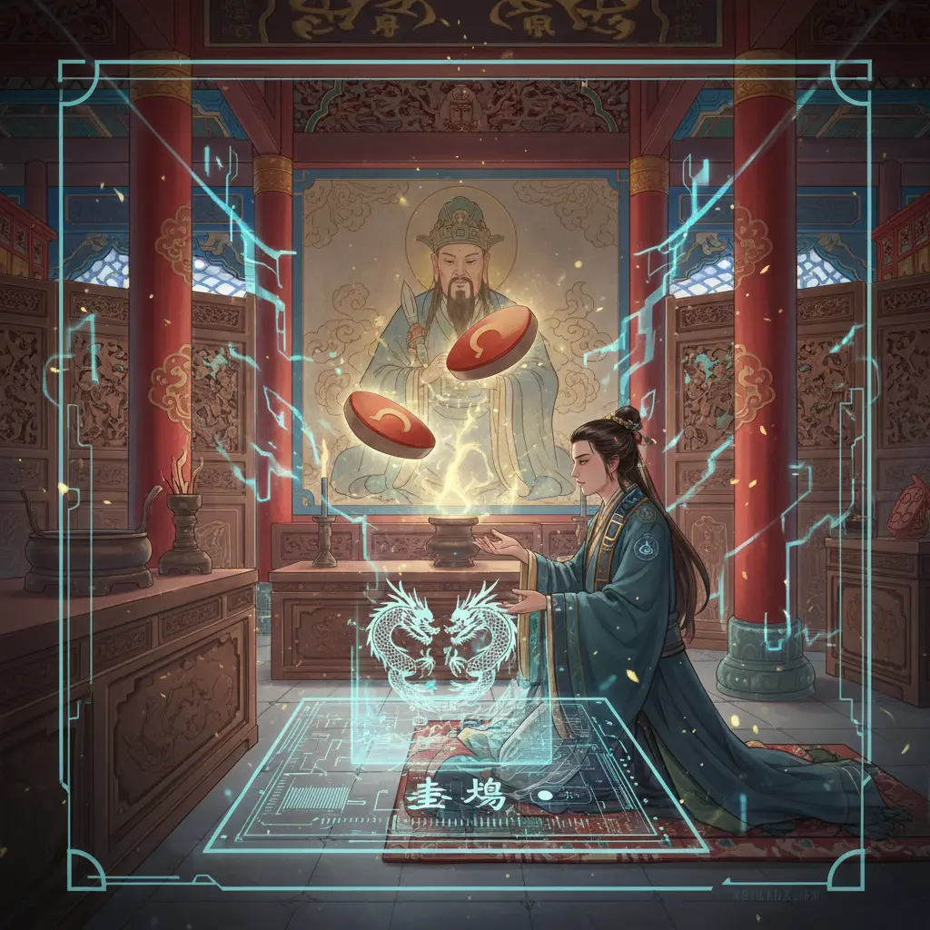 道教問神 - 擲筊