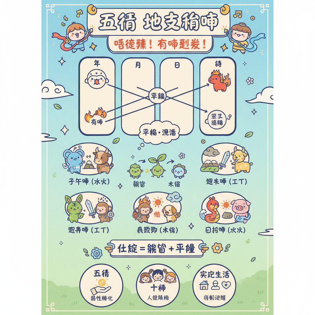 大運命盤神煞命理師八字算命四柱八字陰陽五行地支天干天干地支八字排盤日元旺衰婚姻配對運勢吉凶五行生剋格局分析地支三合地支相沖吉凶論斷事業發展