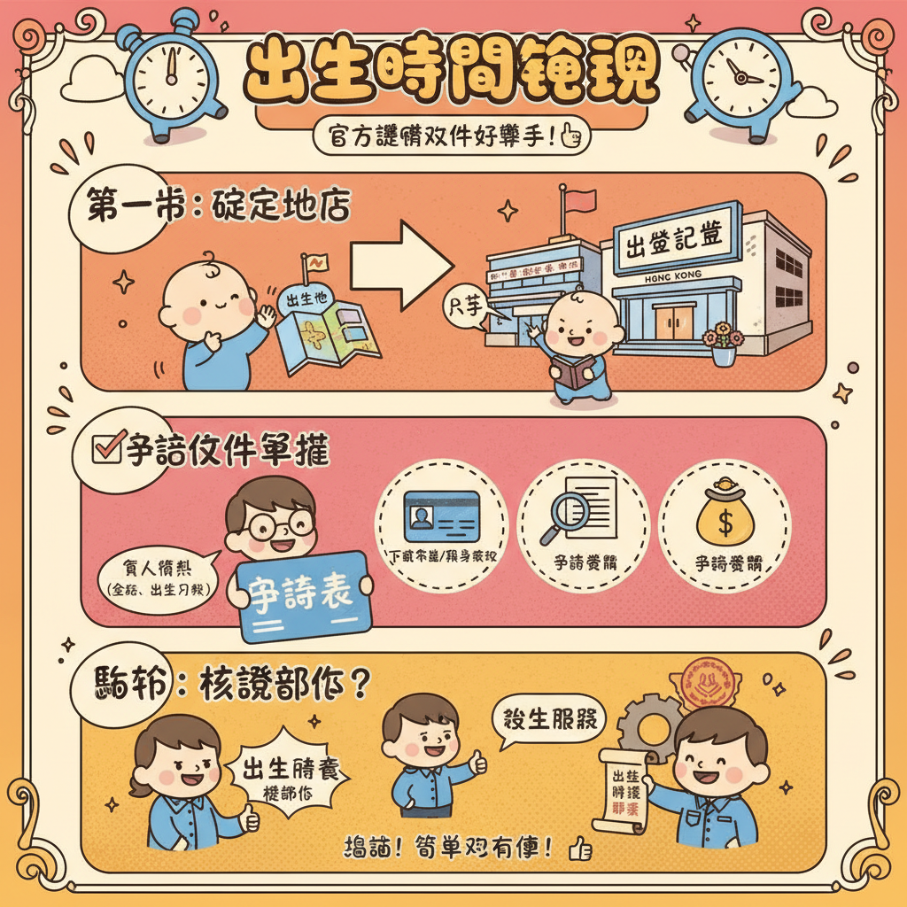 出生登記處個人資料證明文件登記紀錄命理學申請表出世紙出生時間核證副本網上服務處理時間申請費用資料查詢命盤分析時辰八字查詢出生時間身分證明翻查紀錄官方文件申請手續