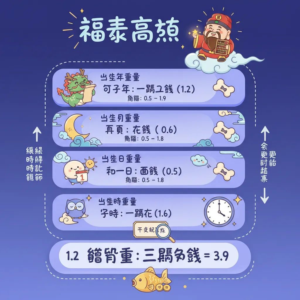稱骨重量的計算方法與查詢機制