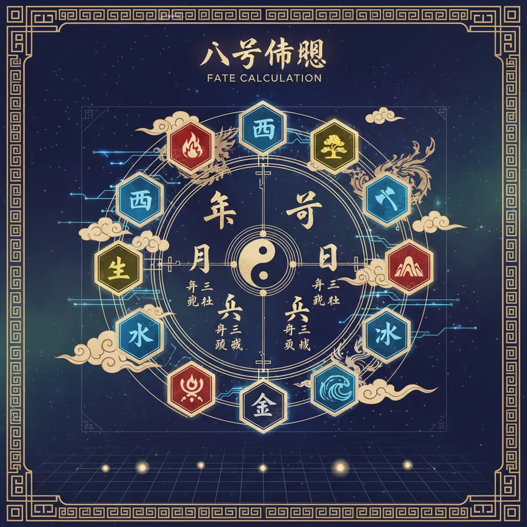 fate 八字 - 八字命盤