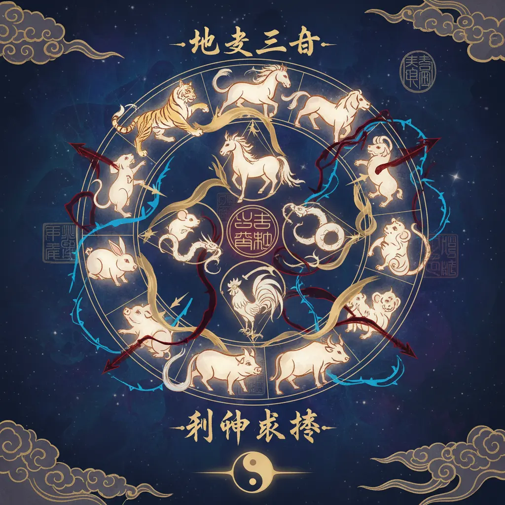 邢沖剋害 - 地支三合