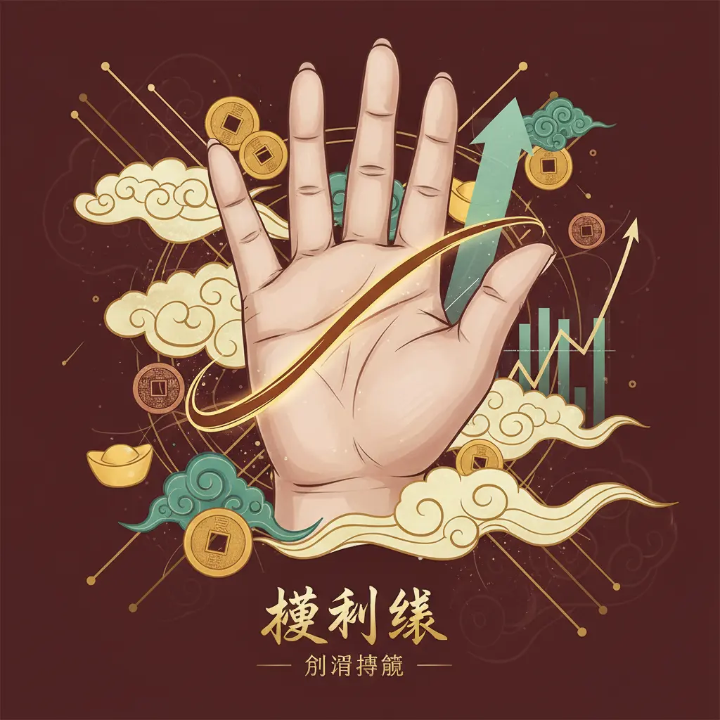 財運特徵 - 橫財線