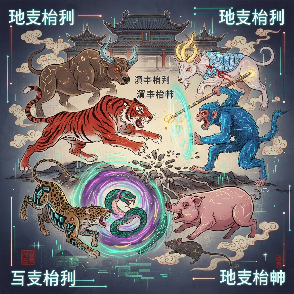 地支相沖 - 地支相刑