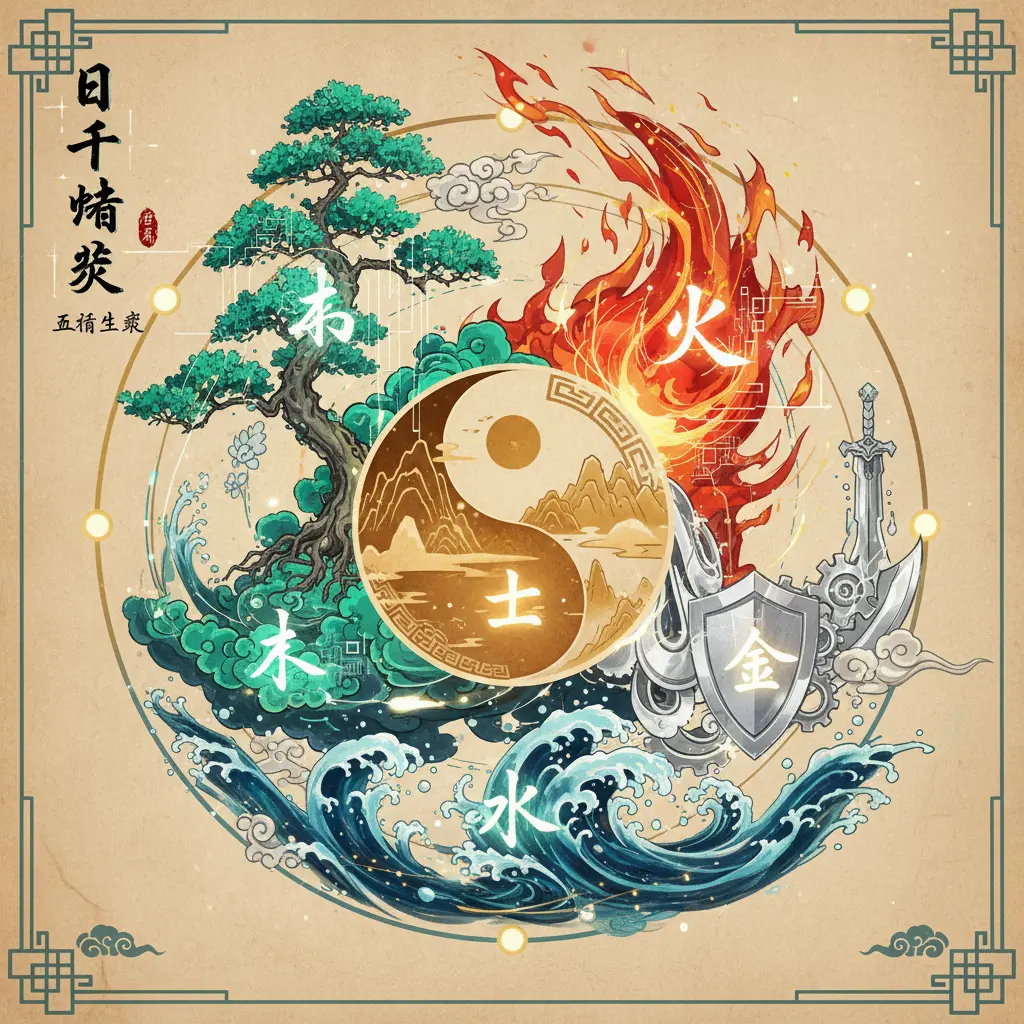 日干旺衰 - 五行