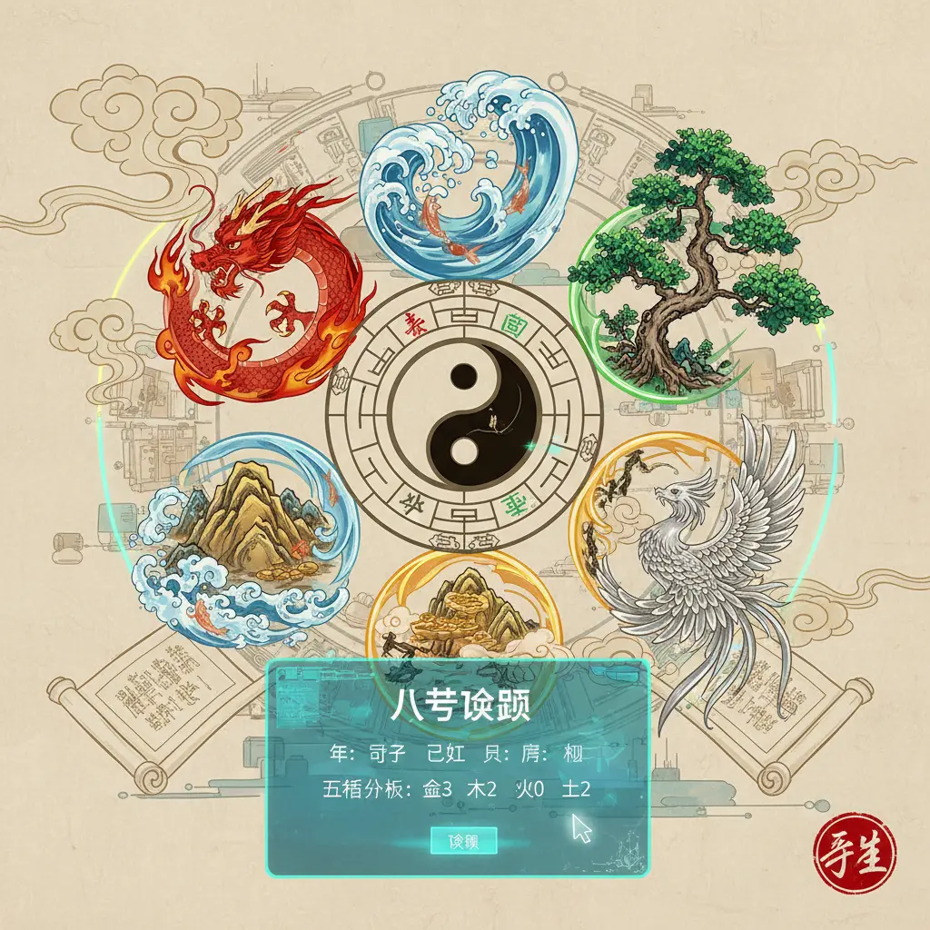 八字 查詢 - 五行