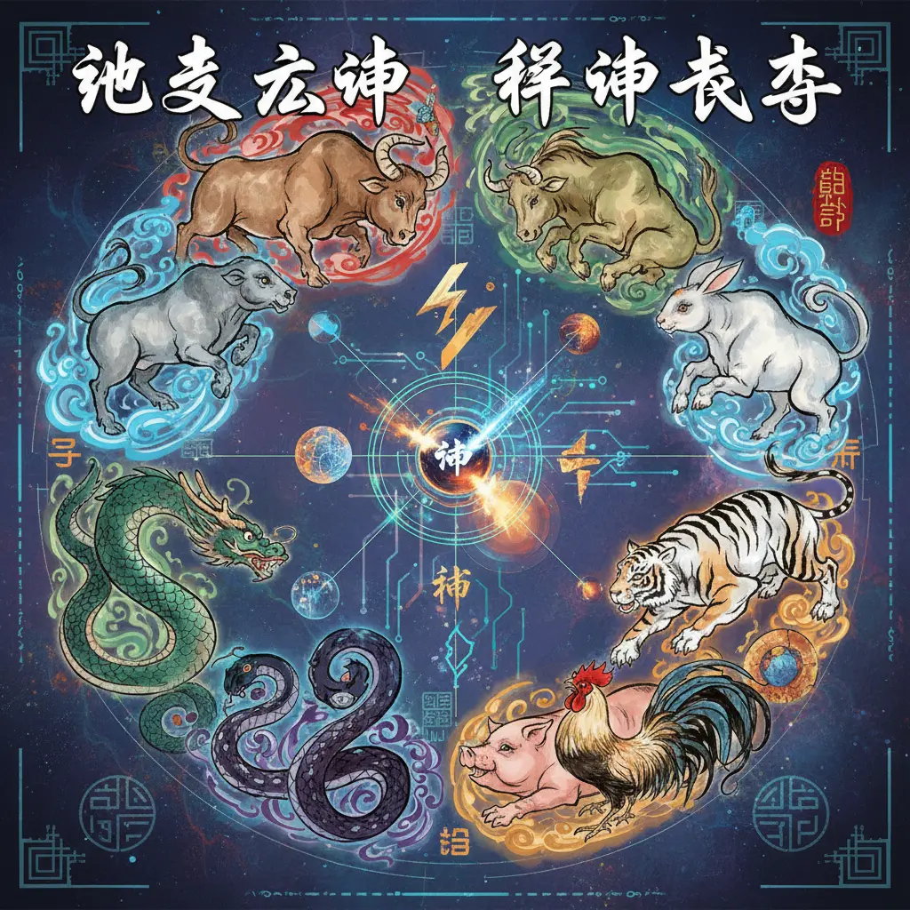 邢沖剋害 - 地支六沖