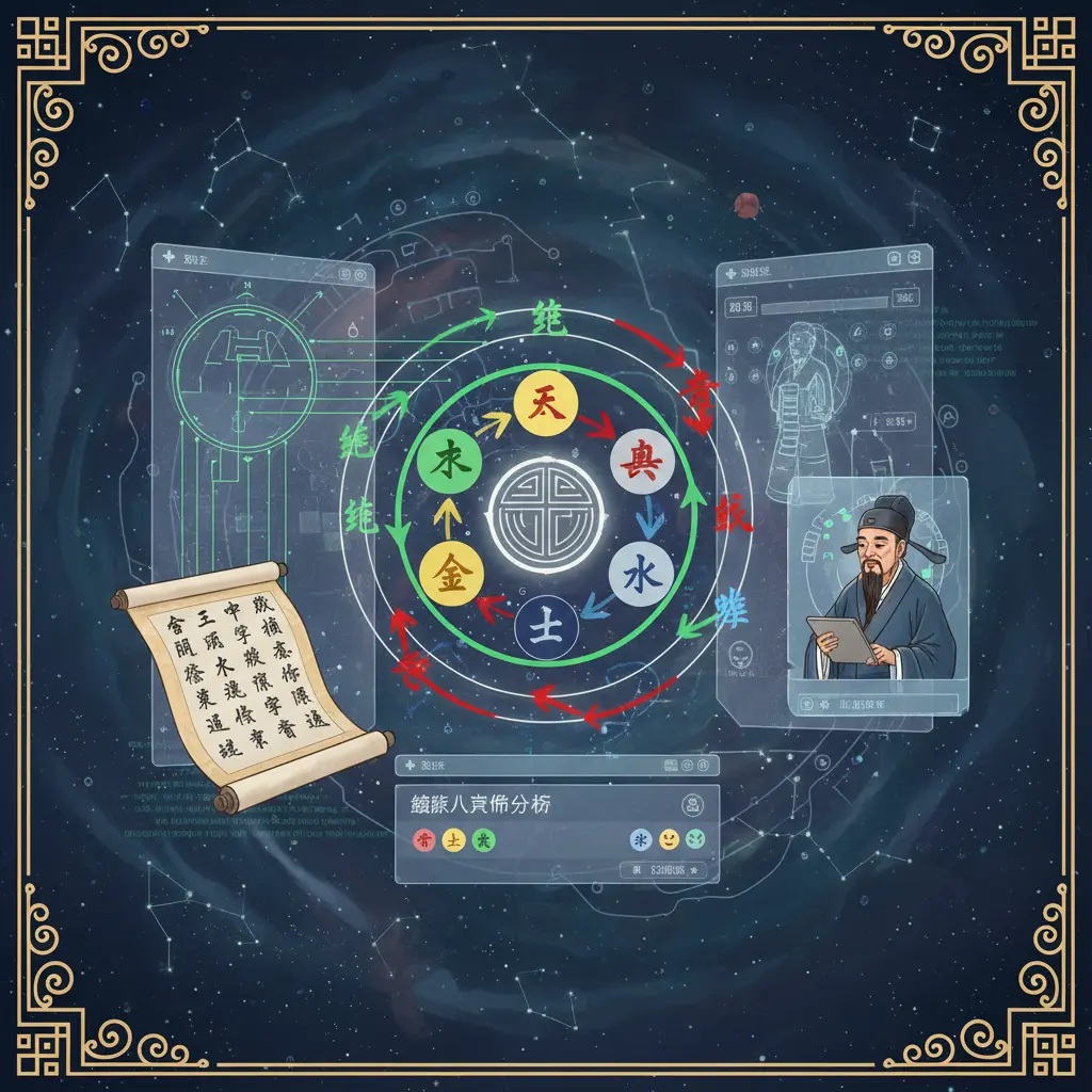 線上八字 - 五行生剋