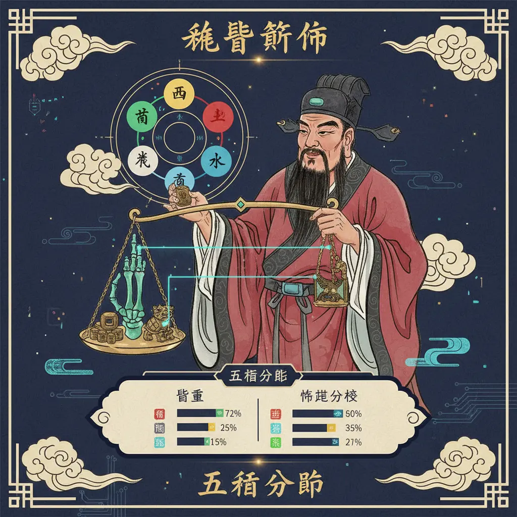 五行分佈 - 稱骨算命