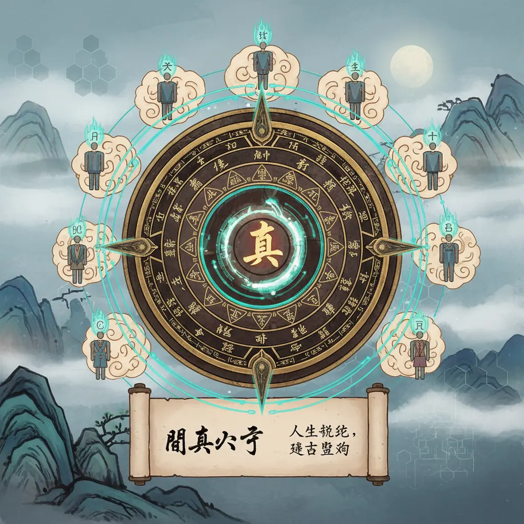 問真八字 - 問真羅盤