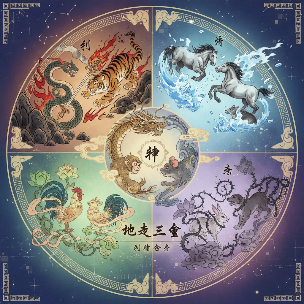 刑衝合害 - 地支三會