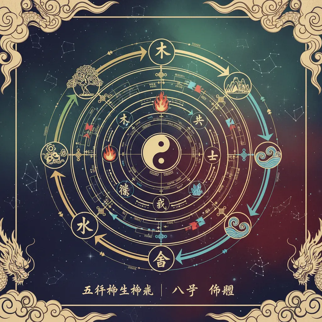 八字 命盤 - 五行相生相剋