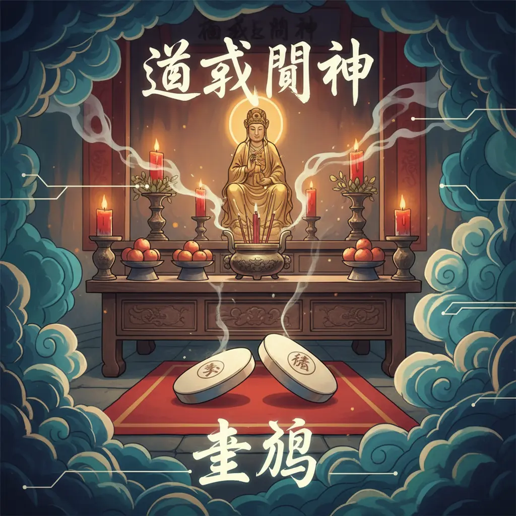 道教問神 - 聖筊