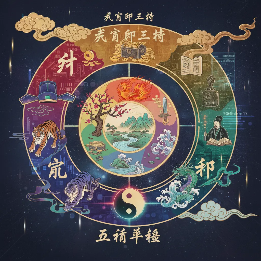 財官印三奇 - 五行平衡