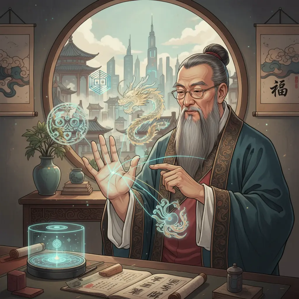 風水師傅 - 掌相