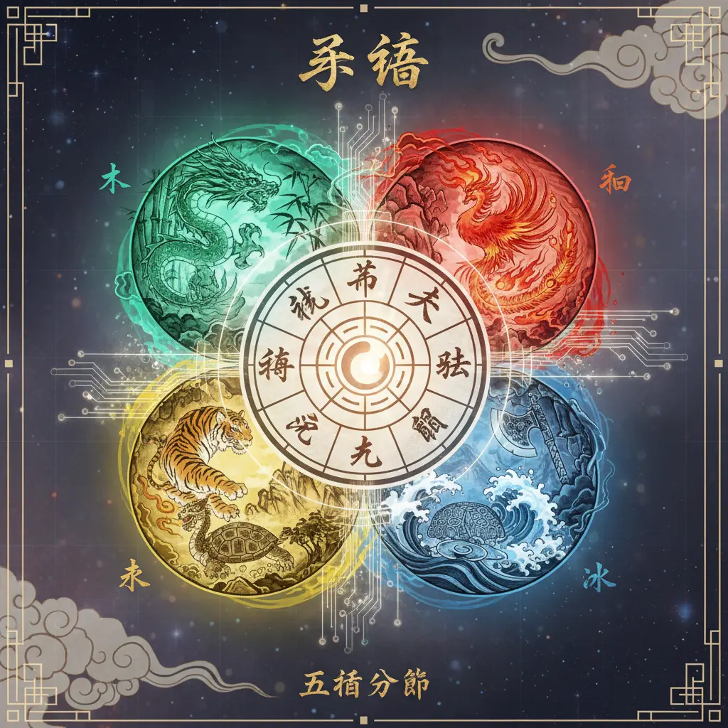 五行分佈 - 易經