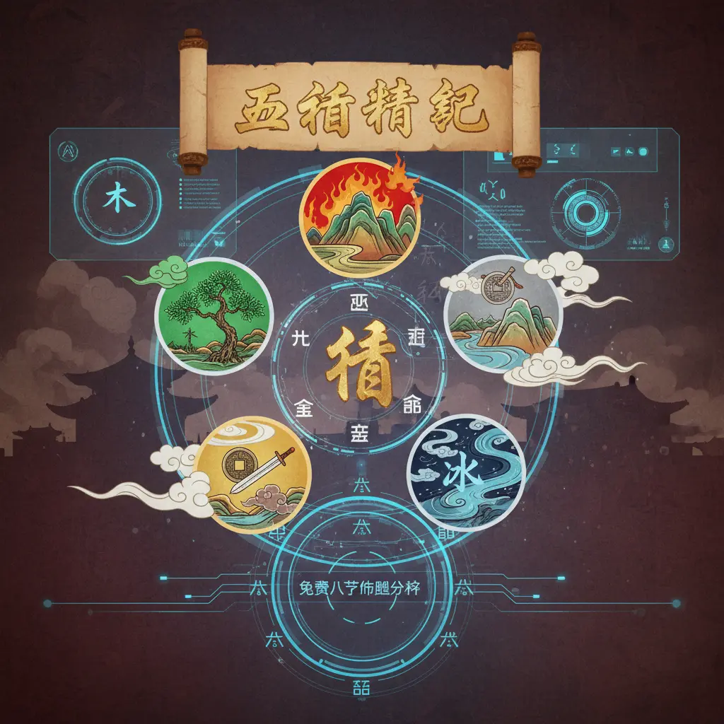 免費八字命盤分析 - 五行精紀