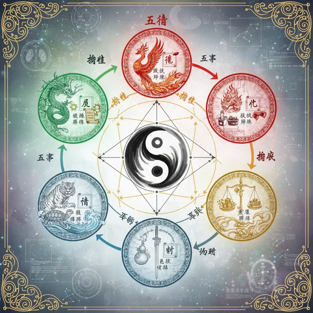 五行相生相剋 - 五行五事