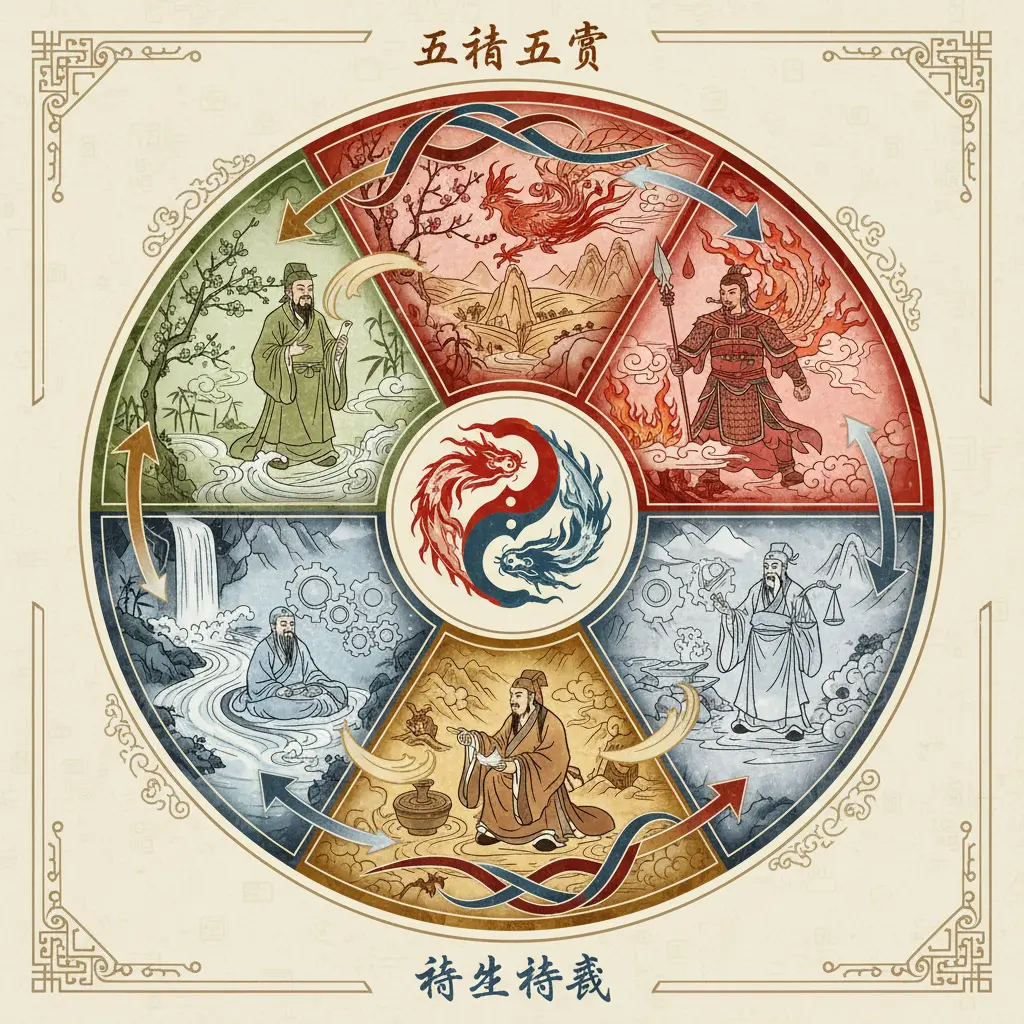 五行相生相剋 - 五行五常